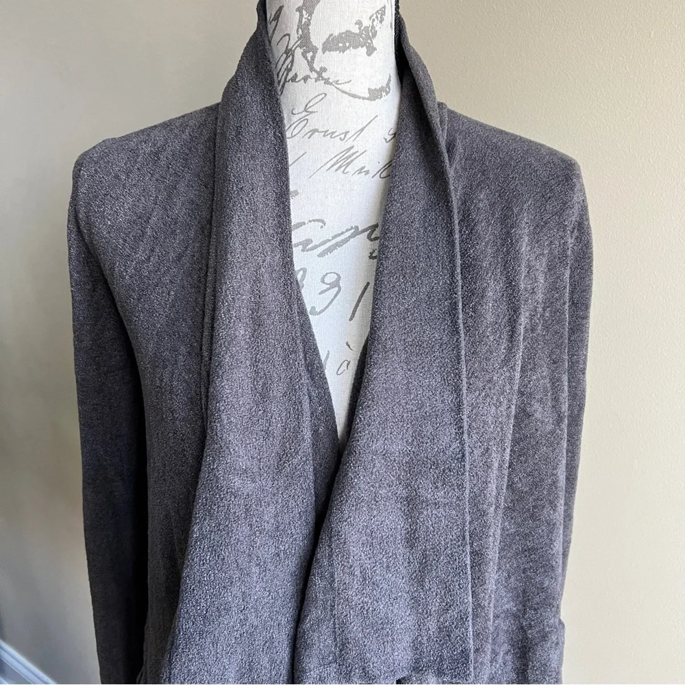 Barefoot Dreams Cardigan Sweater with Cascading Collar Sz S/M